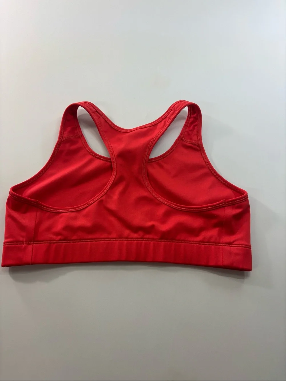 Nike Dri Fit Orange Sports Bra Size Large Racer-Back Athletic Mid Support Gym